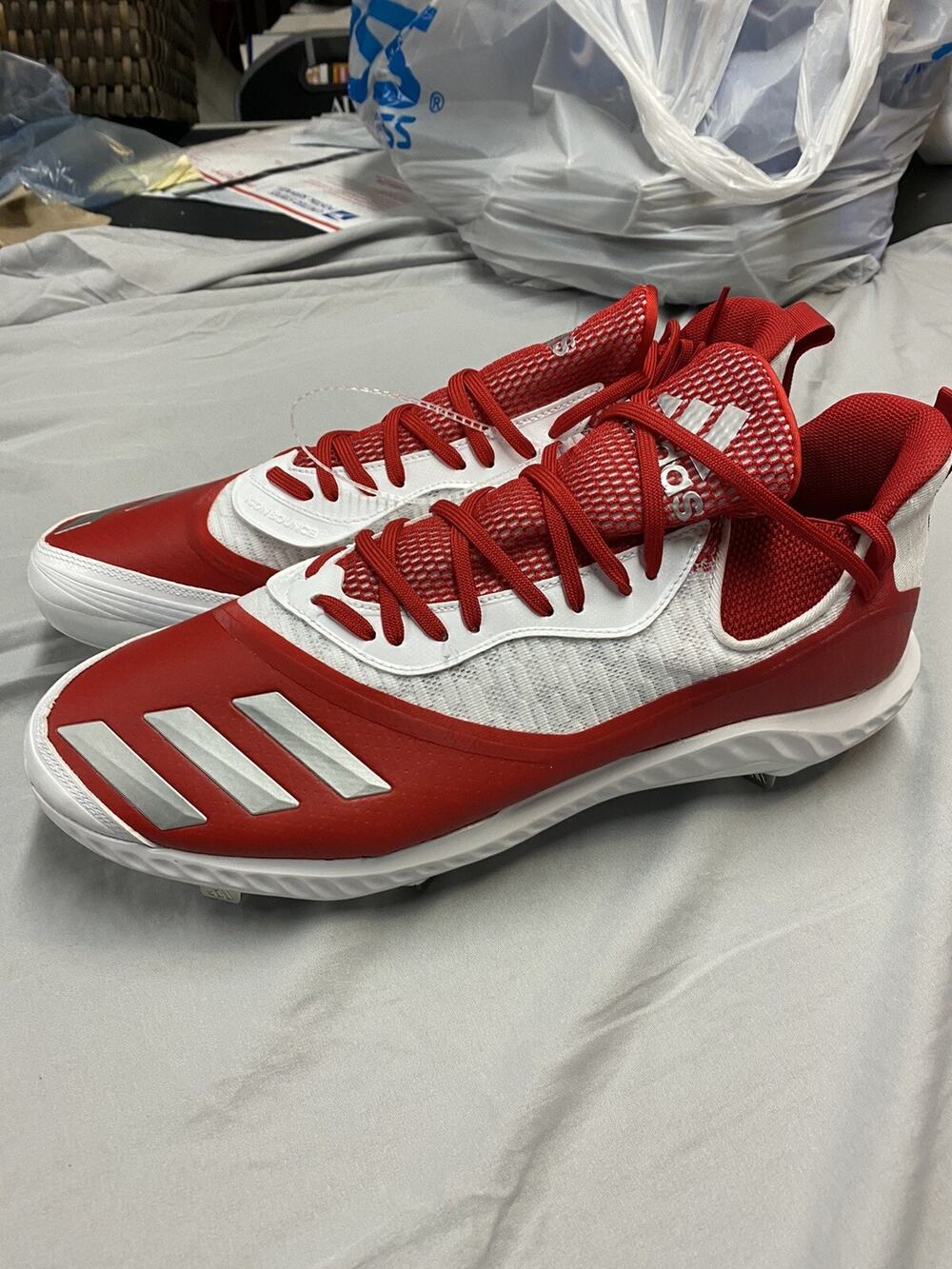 New Adidas Icon V Bounce ICED Metal Baseball Cleats Mens Sz 17 EE4130
